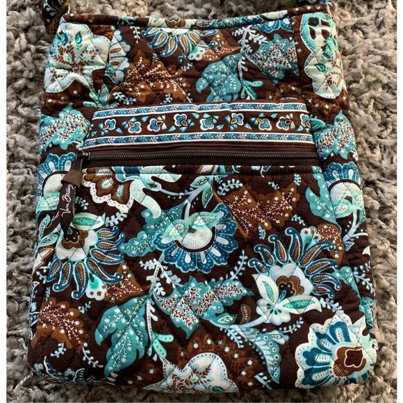 Vera Bradley Java Blue Floral Crossbody Hipster Purse - Picture 2 of 7